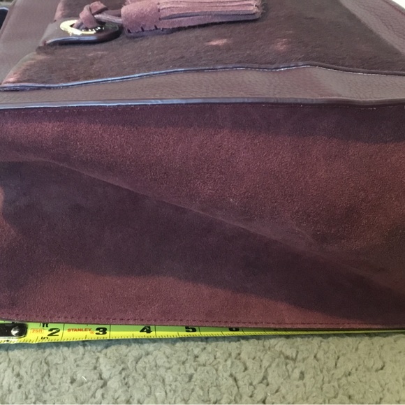 Vintage Kate Spade Suede Cowhide Leather Shoulder Bag - Picture 13 of 16